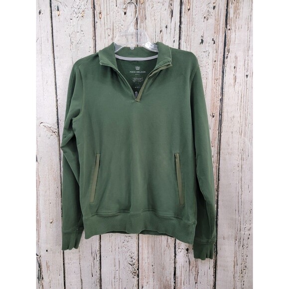 ALK Men's Small Mack Weldon 1/4 Zip Pullover‎ Sweater Sweatshirt Zip Pockets EUC - Picture 1 of 5